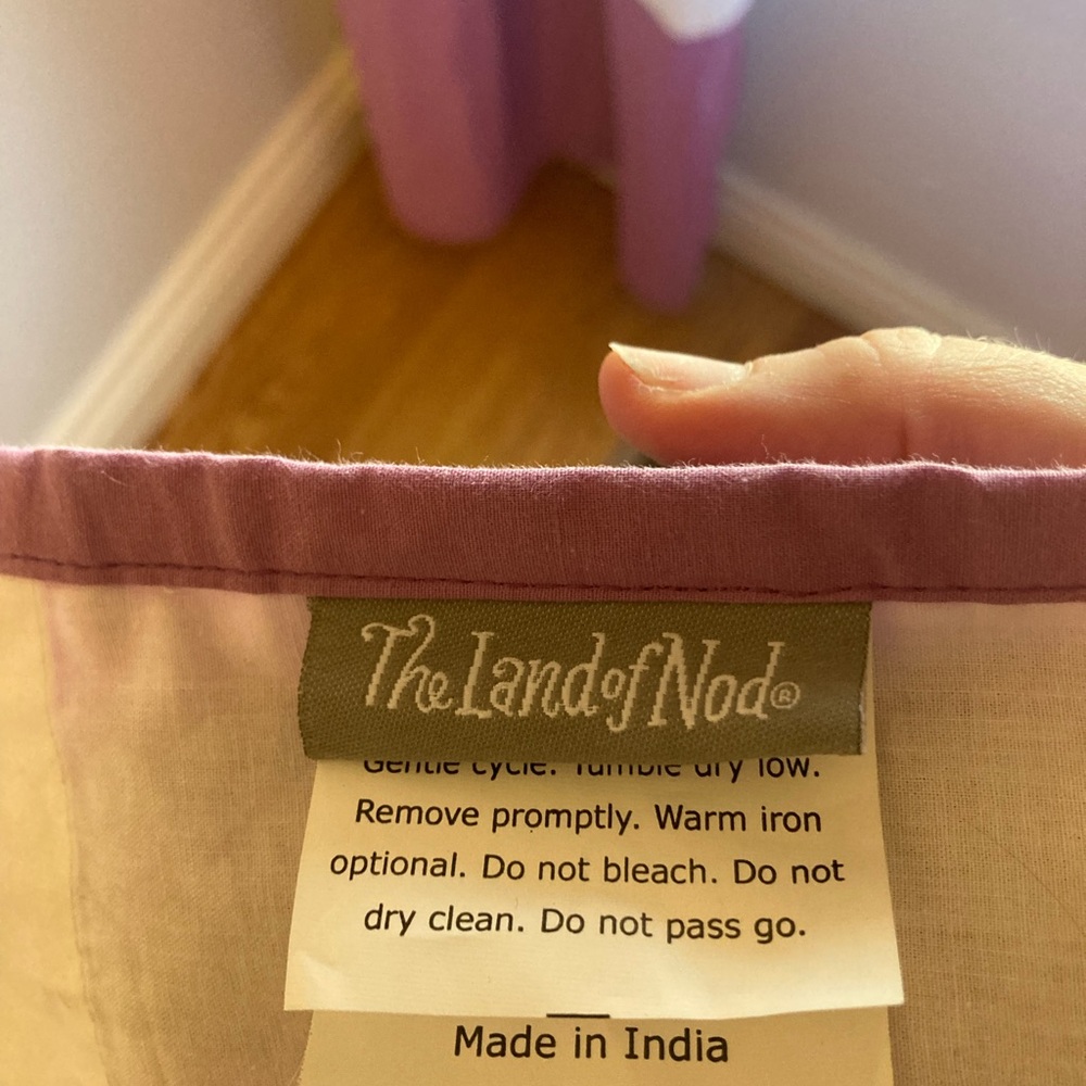Land of Nod purple and white curtains - Picture 2 of 4